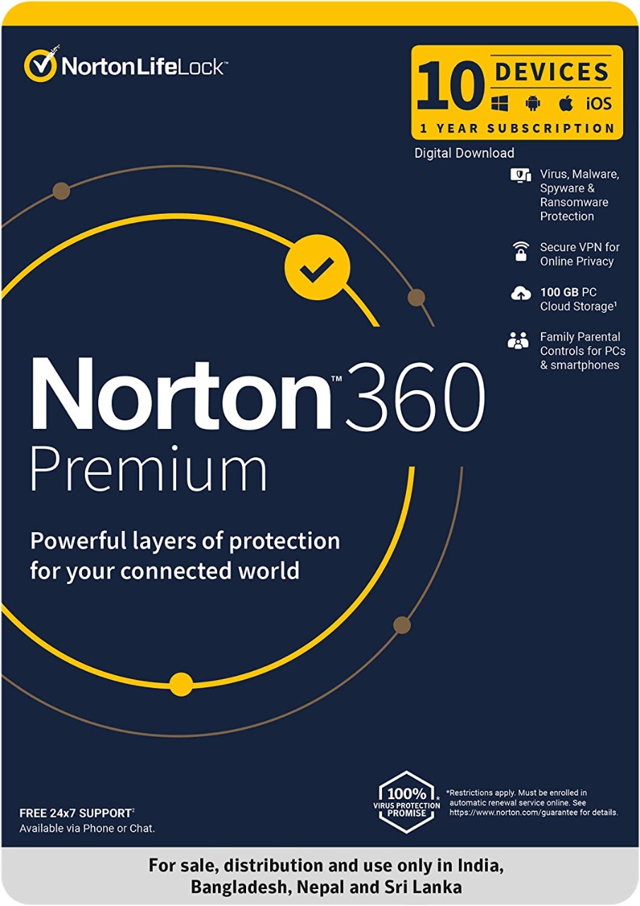 Norton 360 Premium
10 Devices 1 Year